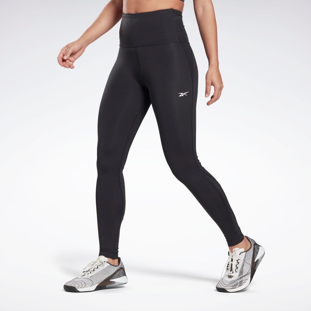 Reebok Lux Perform High-Rise Leggings Czarne | TNCK-58647