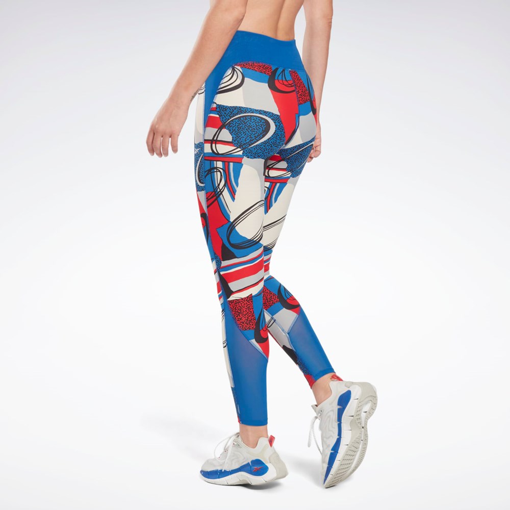 Reebok Lux Perform Leggings Niebieskie | ISUR-51807