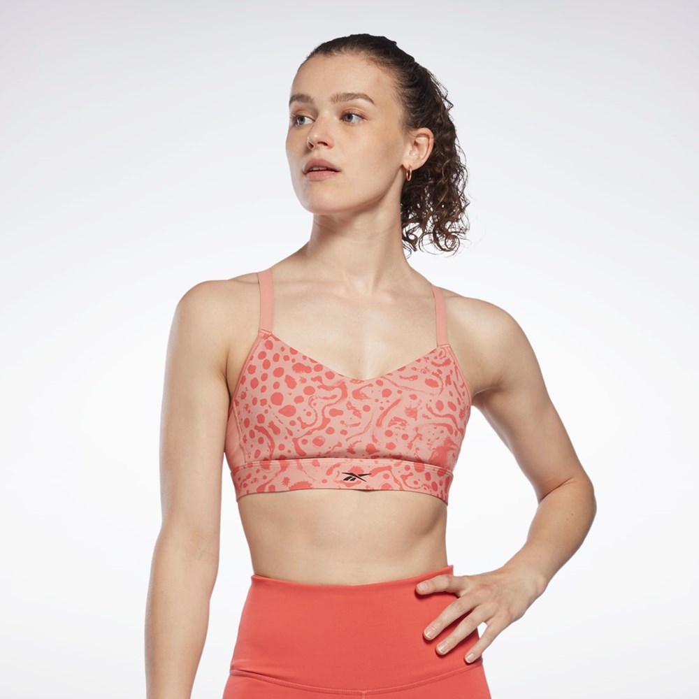 Reebok Lux Z Paskami Modern Safari Print Sports Bra Koralowe | LIJB-63980