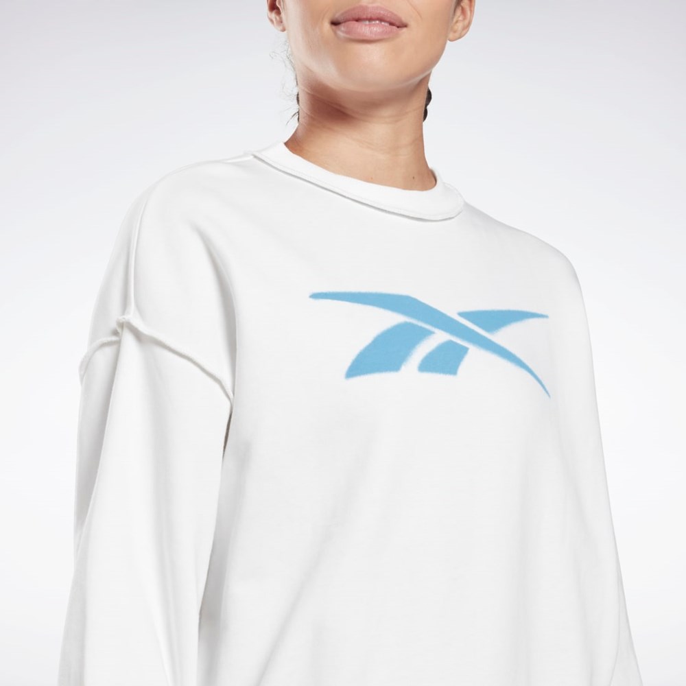 Reebok MYT Crew Sweatshirt Białe | YPRO-83019