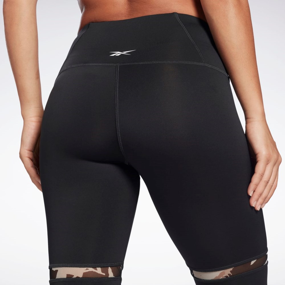 Reebok MYT Detail Leggings Czarne | NZIP-92407