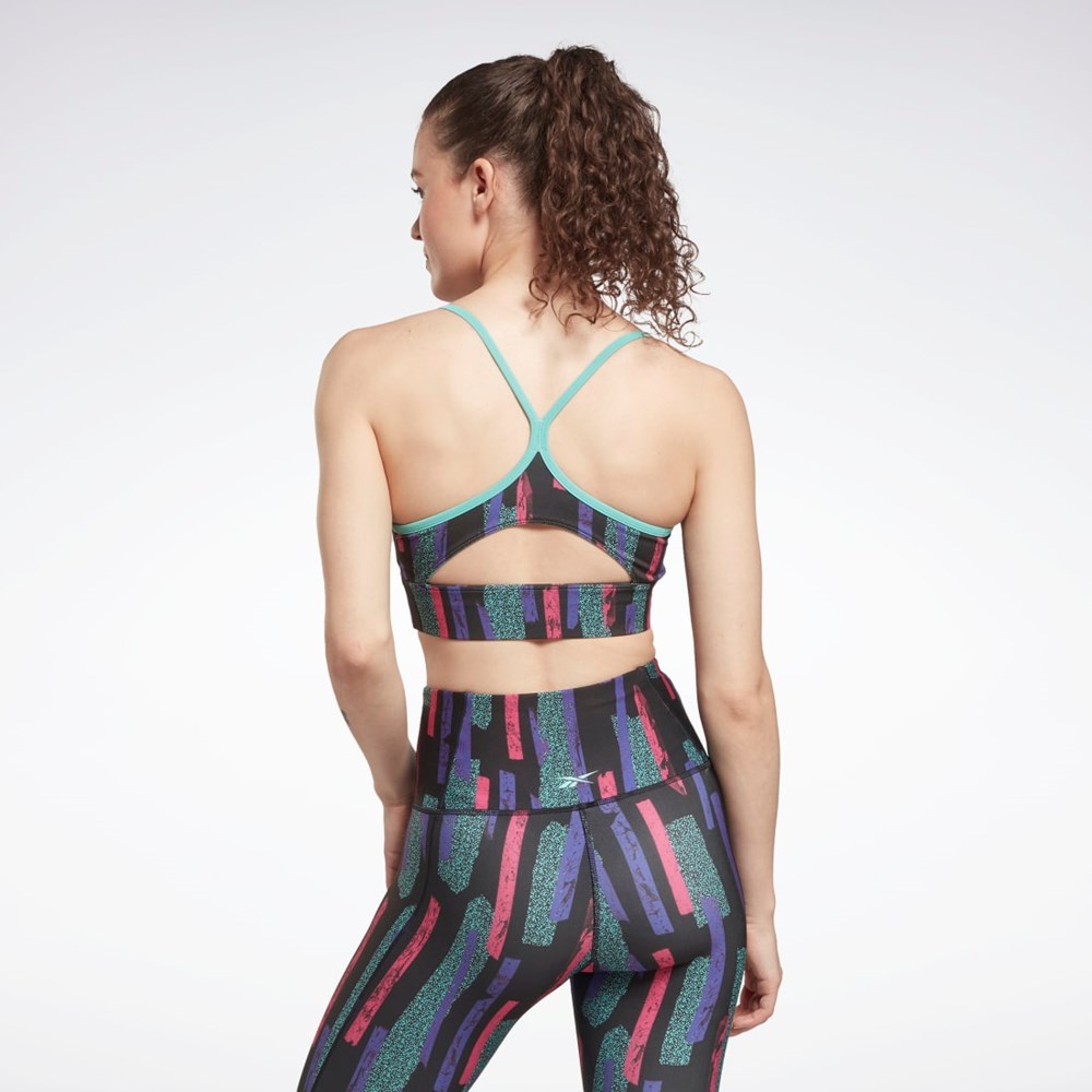 Reebok MYT Printed Bra Różowe | JYDS-83162