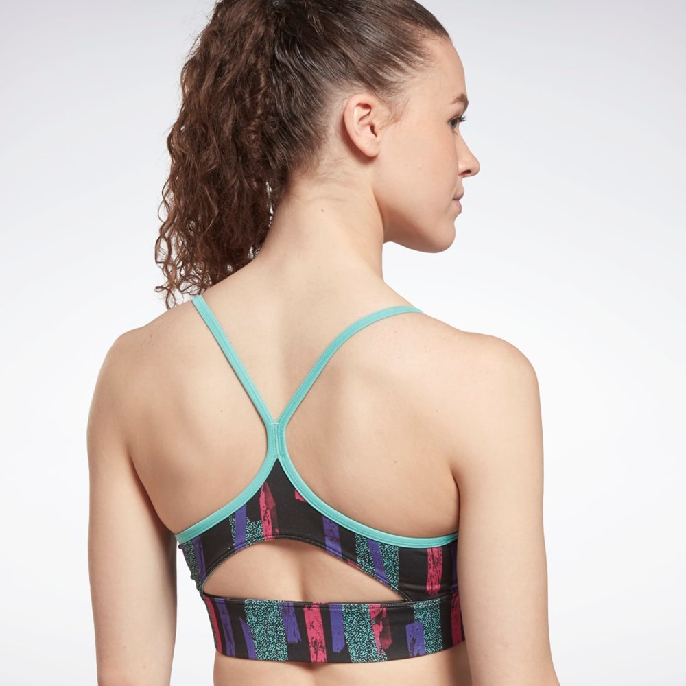 Reebok MYT Printed Bra Różowe | JYDS-83162