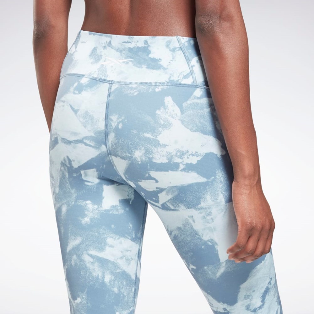 Reebok MYT Printed Leggings Niebieskie | HTSJ-39617