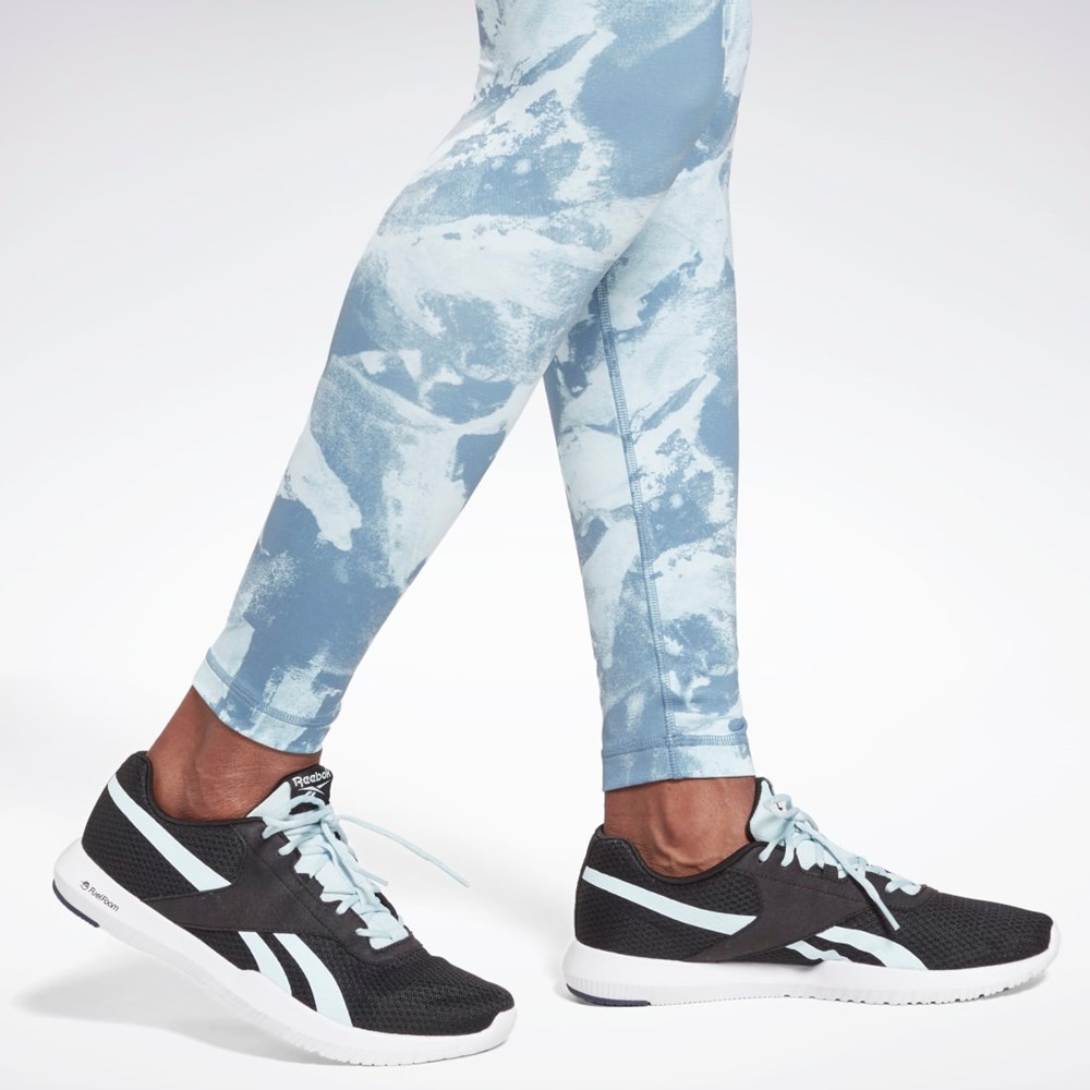 Reebok MYT Printed Leggings Niebieskie | HTSJ-39617