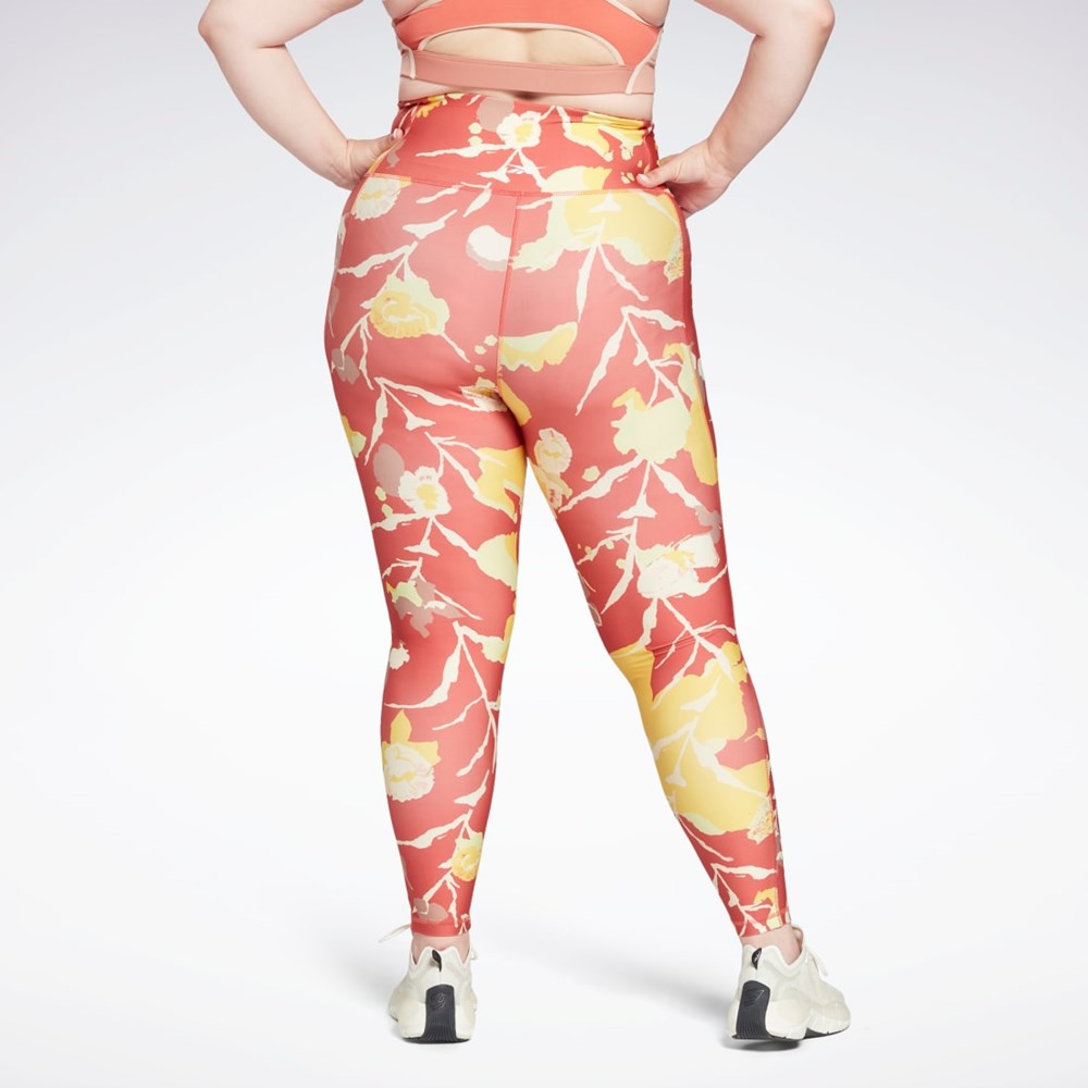 Reebok MYT Printed Leggings (Plus Size) Rhodonite | LQJS-89650