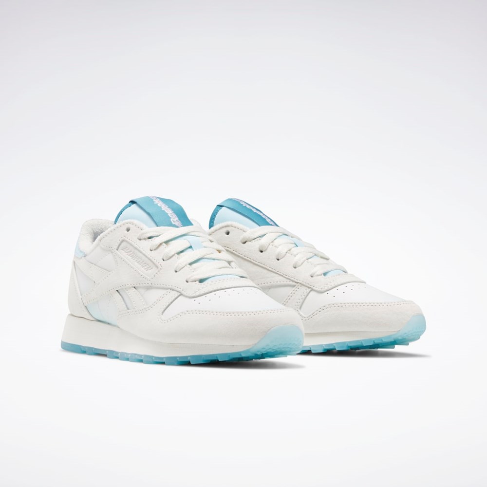 Reebok MadWomen Classic Leather Shoes Niebieskie | JLWY-07459