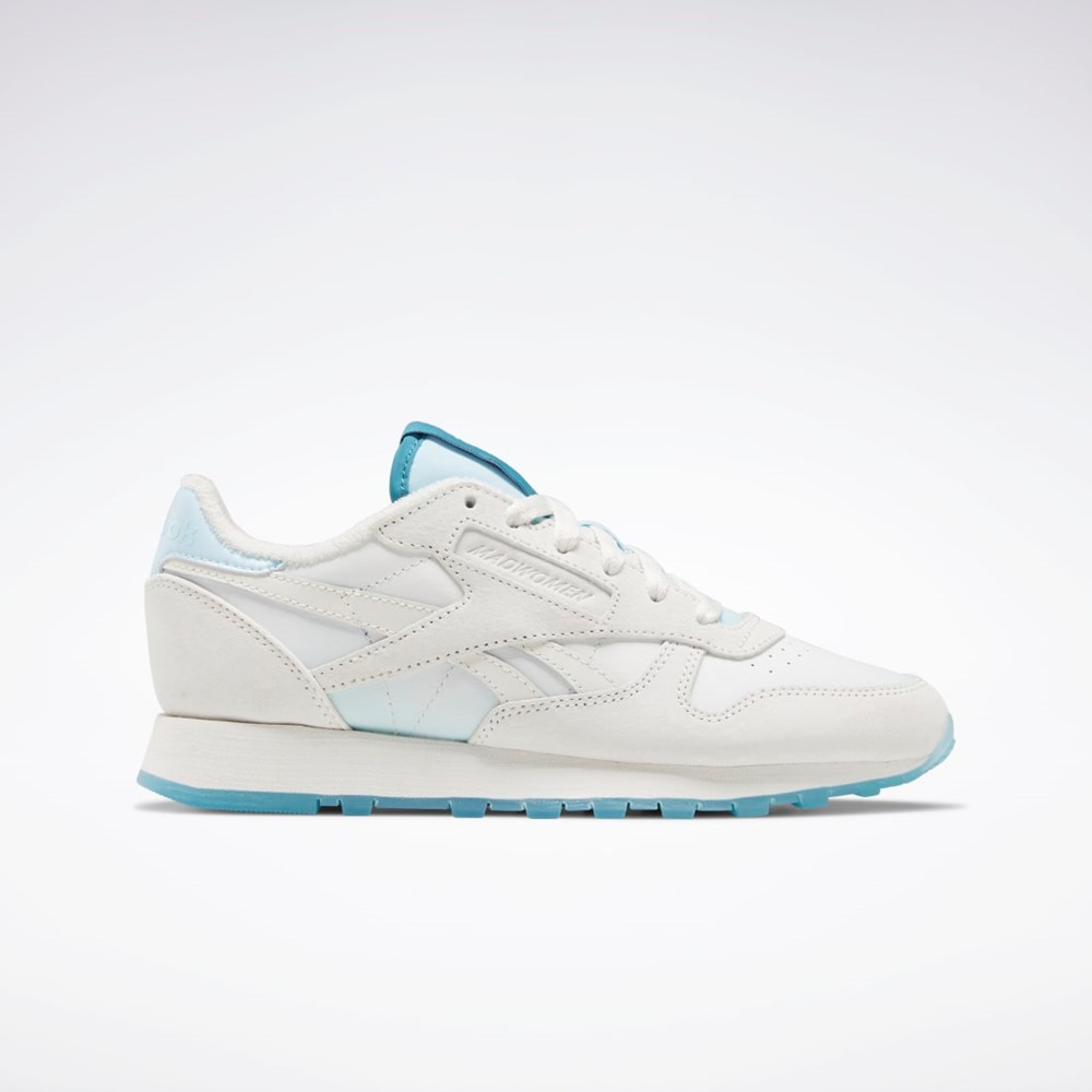 Reebok MadWomen Classic Leather Shoes Niebieskie | JLWY-07459