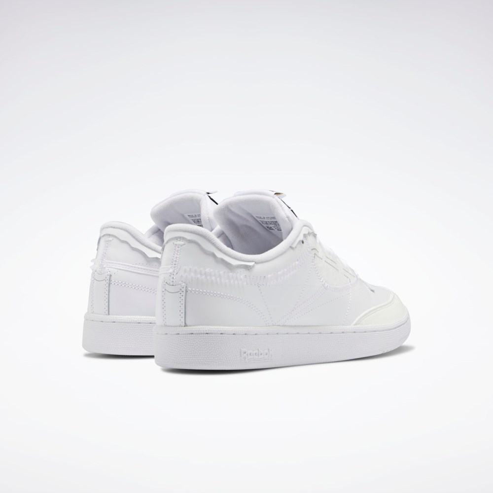 Reebok Maison Margiela Club C Memory Of Shoes Białe Czarne Białe | DUPA-36974