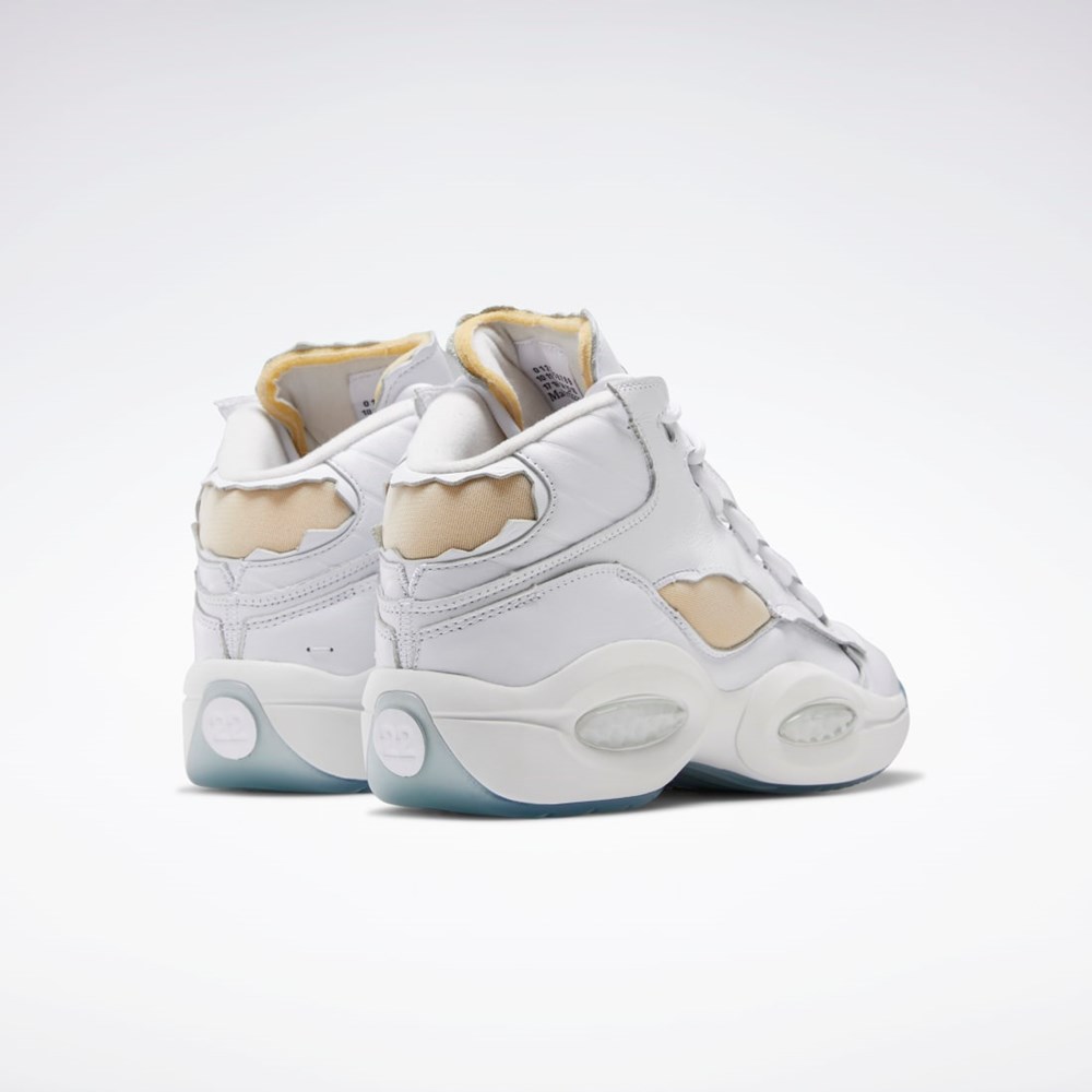 Reebok Maison Margiela Question Mid Memory Of Basketball Shoes Białe Czarne Białe | IULE-24968