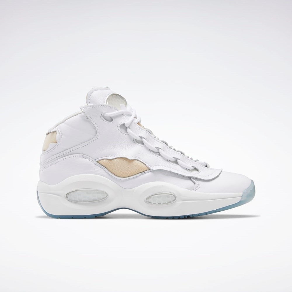 Reebok Maison Margiela Question Mid Memory Of Basketball Shoes Białe Czarne Białe | IULE-24968