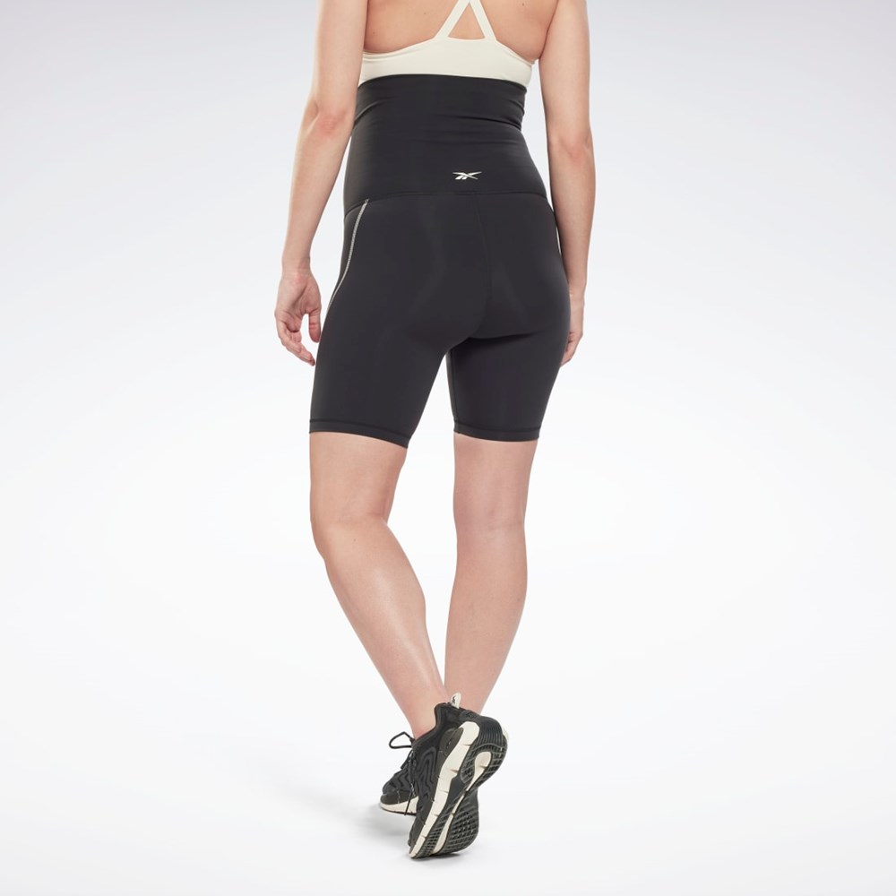 Reebok Maternity Legging Shorts Czarne | HOCM-96310