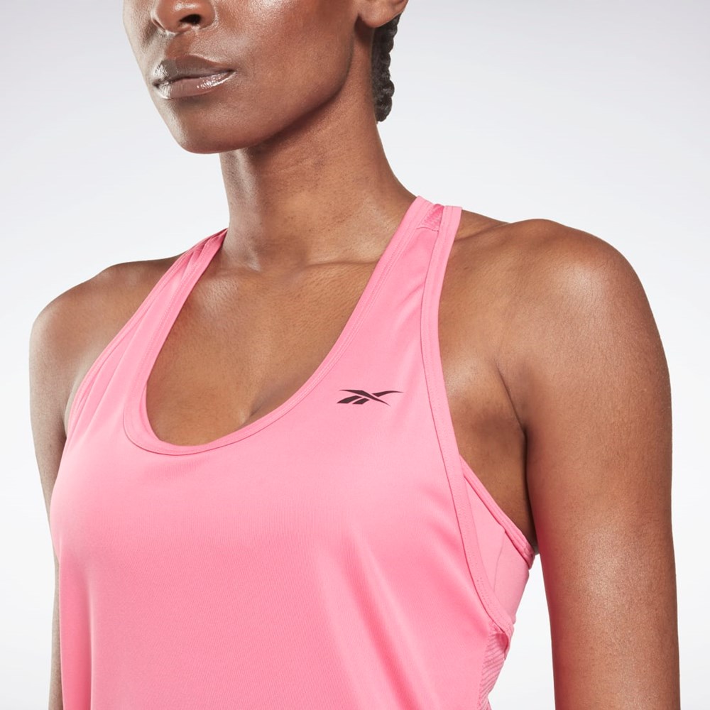 Reebok Mesh Back Tank Top Różowe | MGHL-12643