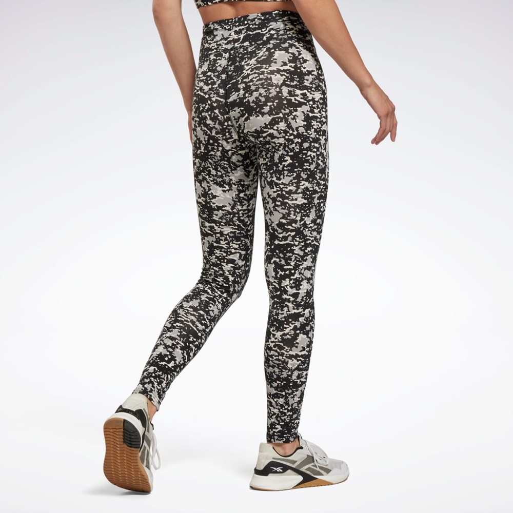 Reebok Modern Safari Bawełniane Leggings Czarne | DYZO-76304