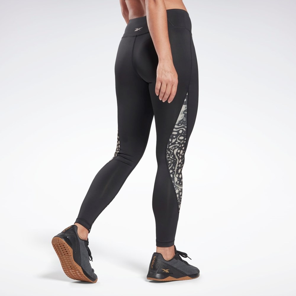 Reebok Modern Safari Leggings Czarne | JGCO-81365