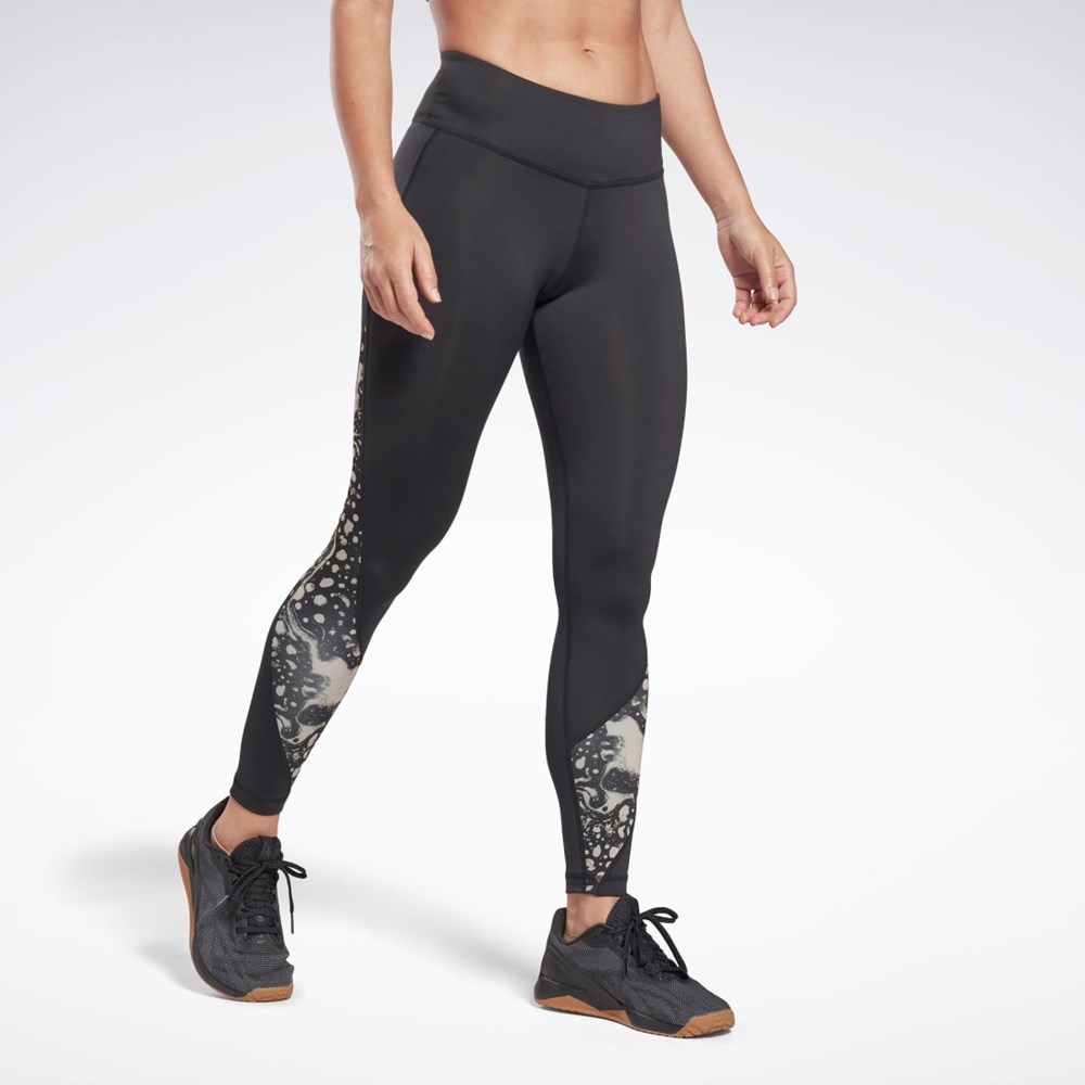 Reebok Modern Safari Leggings Czarne | JGCO-81365