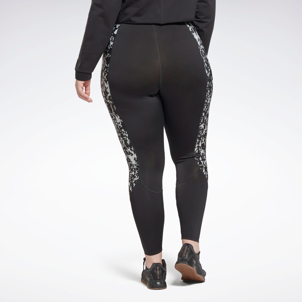 Reebok Modern Safari Leggings (Plus Size) Czarne | JUBE-93521