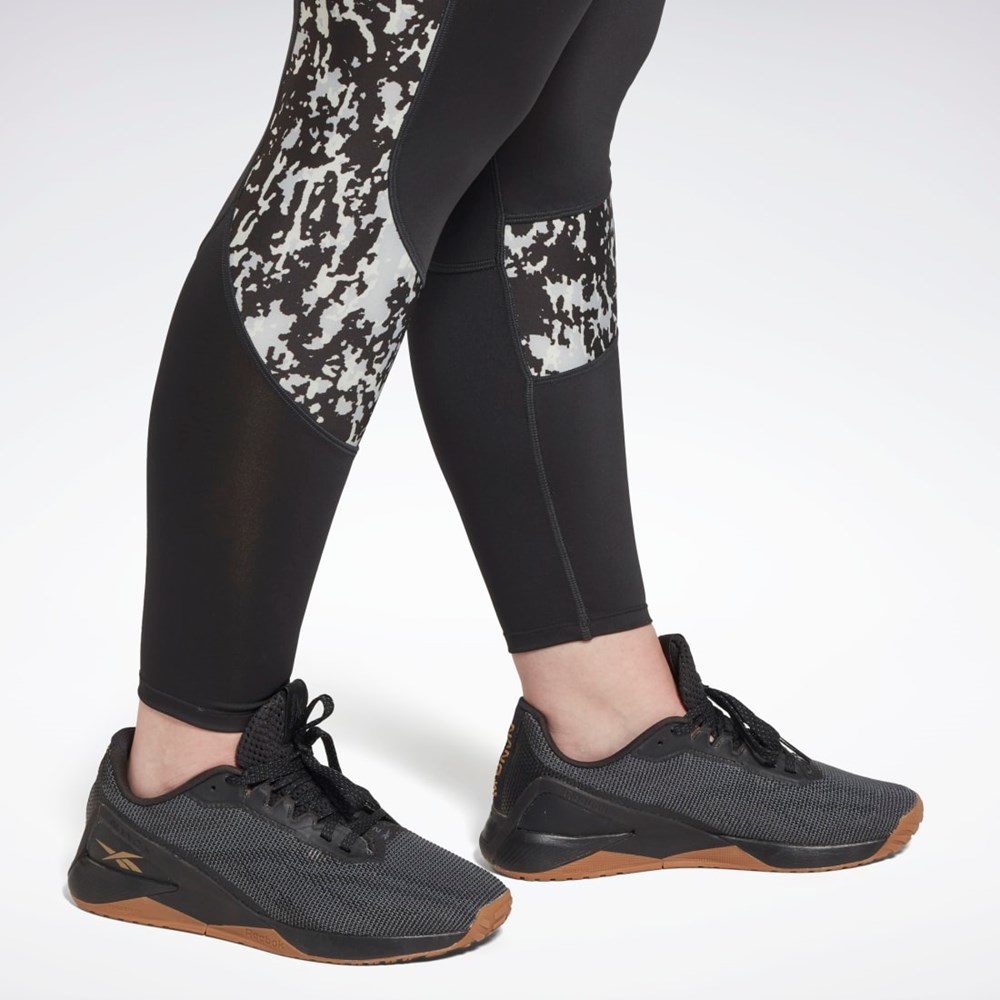 Reebok Modern Safari Leggings (Plus Size) Czarne | JUBE-93521