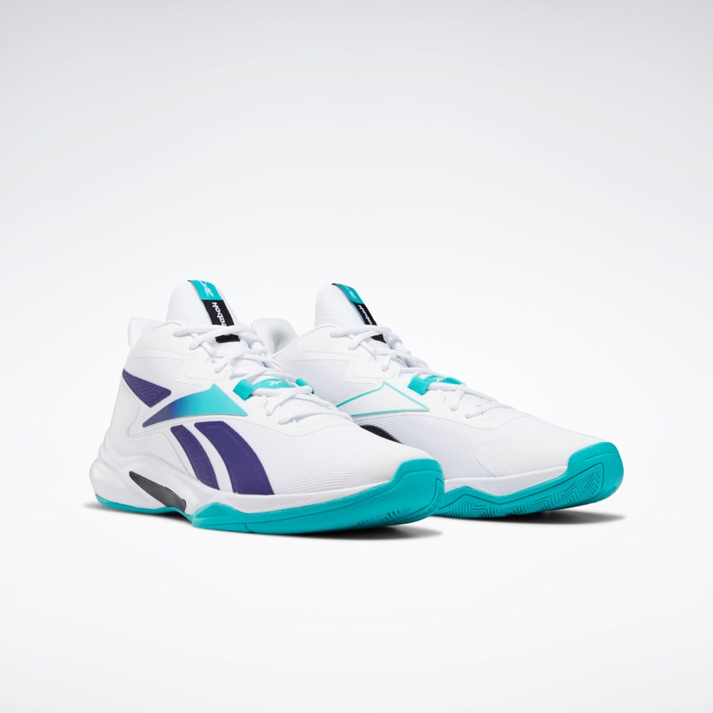 Reebok More Buckets Basketball Shoes Białe Fioletowe | CVME-28465