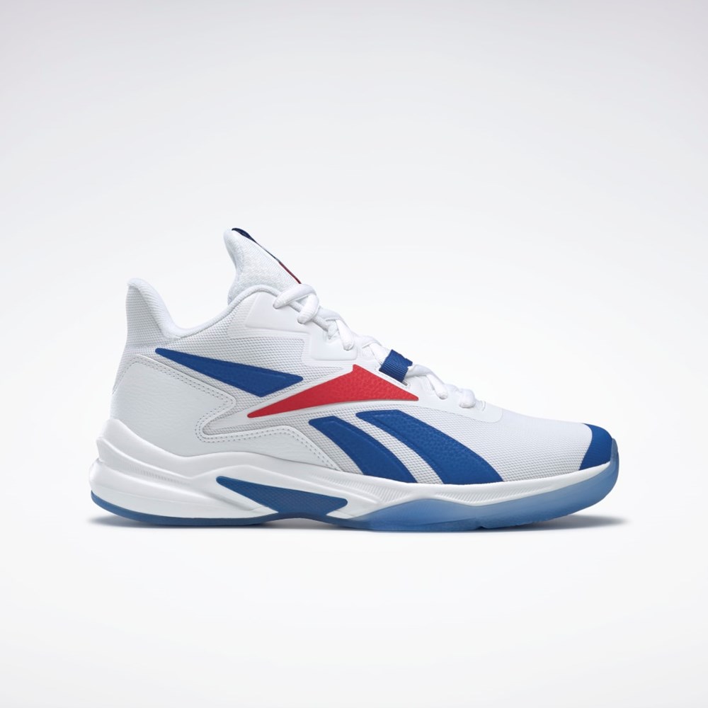 Reebok More Buckets Basketball Shoes Białe Niebieskie Czerwone | TXMQ-05941