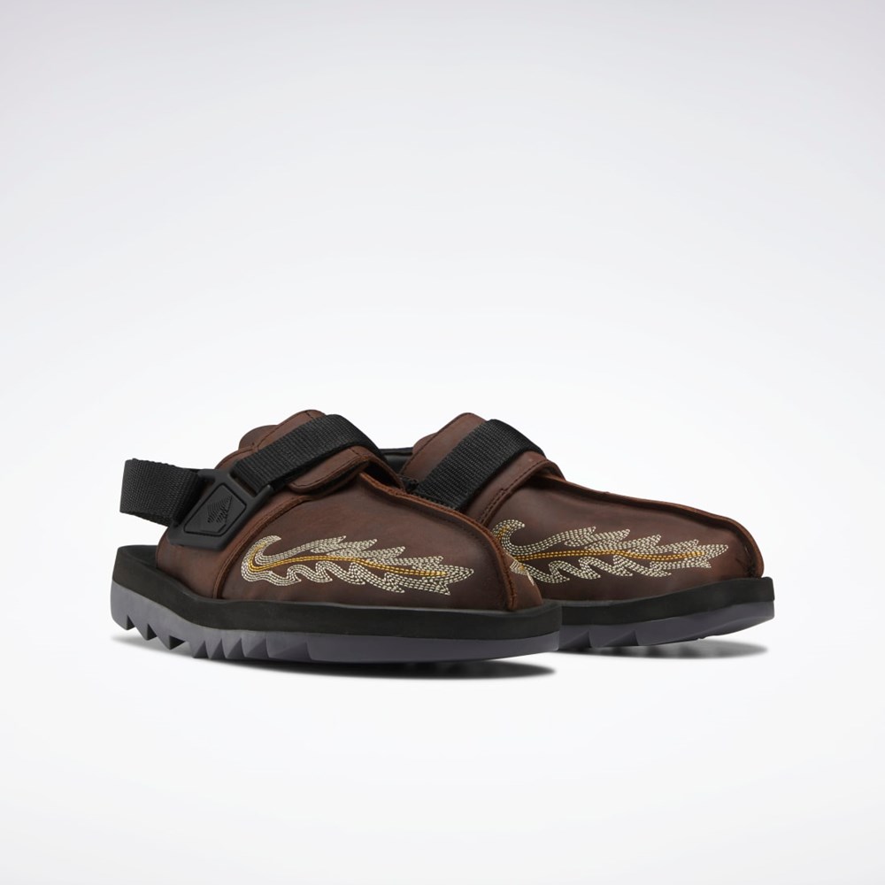 Reebok Mountain Research Beatnik Slides Brązowe Czarne Szare | IXGD-84572