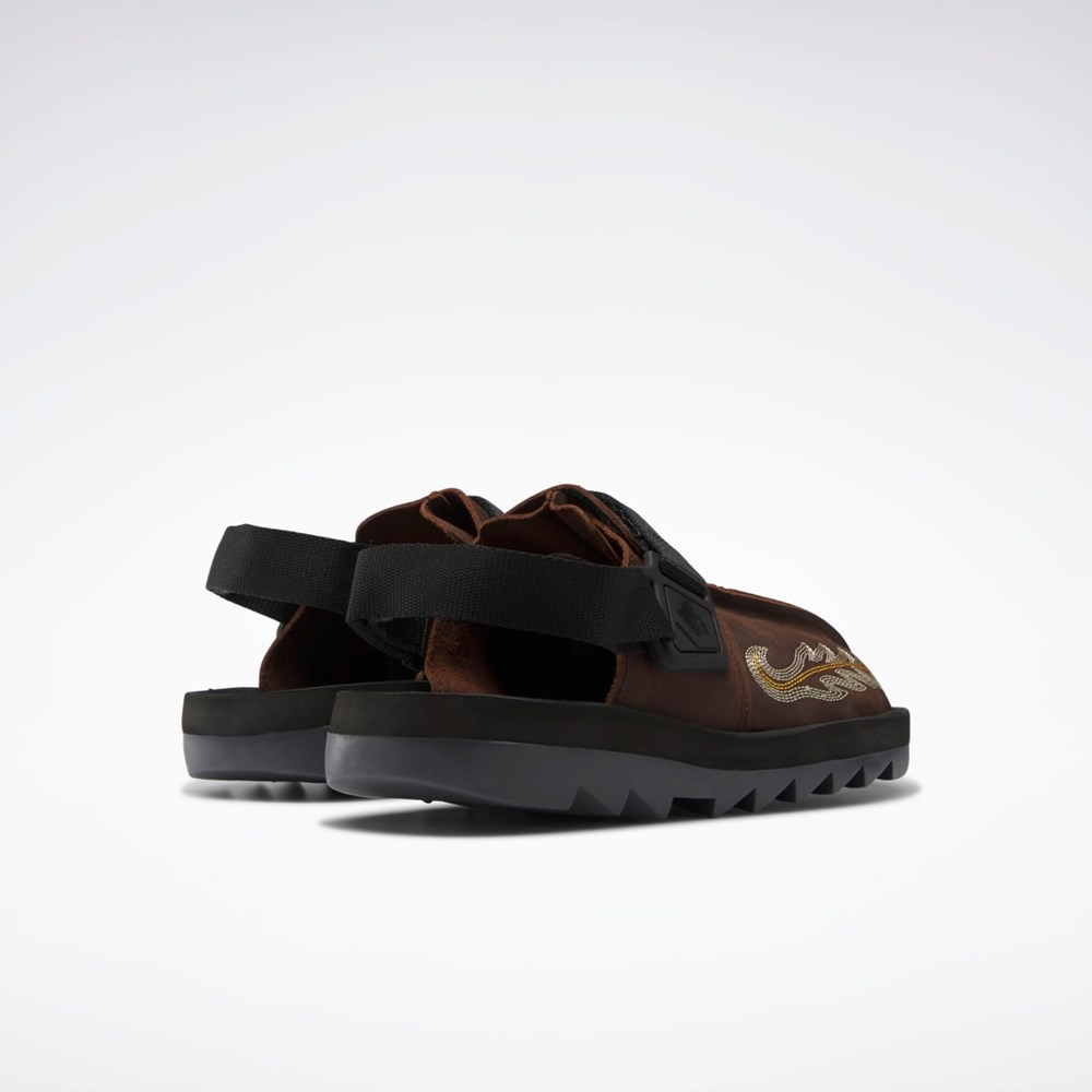 Reebok Mountain Research Beatnik Slides Brązowe Czarne Szare | IXGD-84572