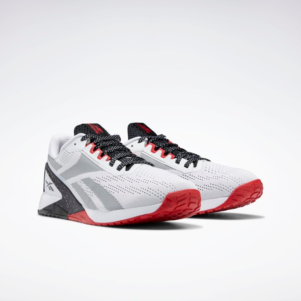 Reebok Nano X1 Treningowe Shoes Białe Czarne Czerwone | OXLT-49201