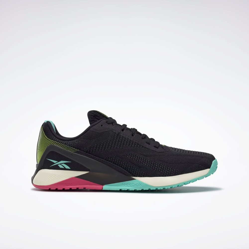 Reebok Nano X1 Wegański Treningowe Shoes Czarne Różowe Mięta | NZTF-01956