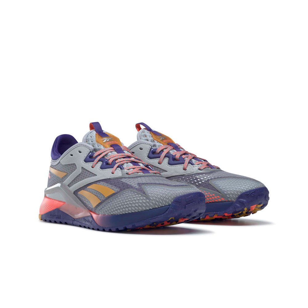 Reebok Nano X2 TR Adventure Treningowe Shoes Szare Fioletowe Pomarańczowe | JEQP-93256