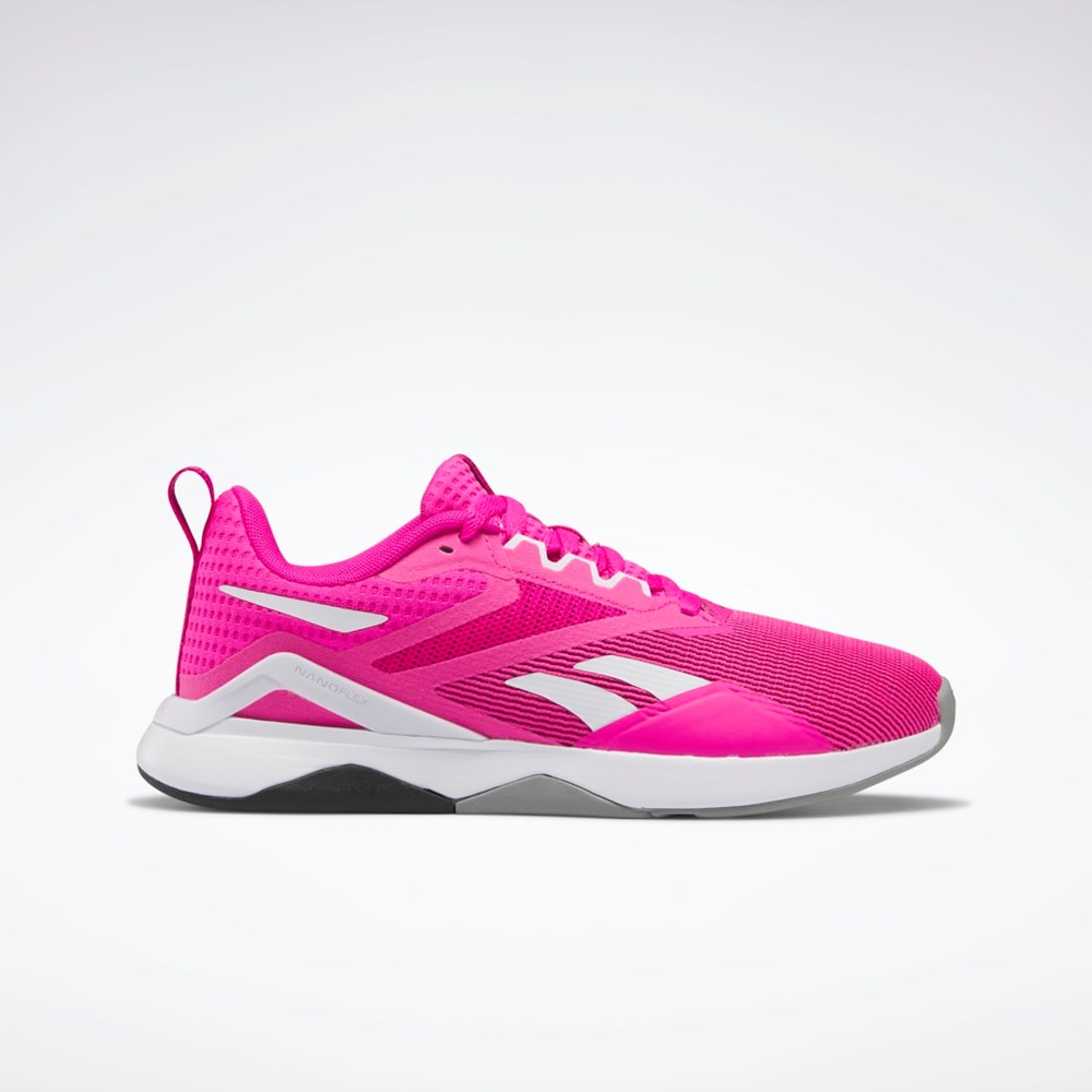 Reebok Nanoflex TR 2.0 Treningowe Shoes Różowe Białe Szare | YJSX-64175