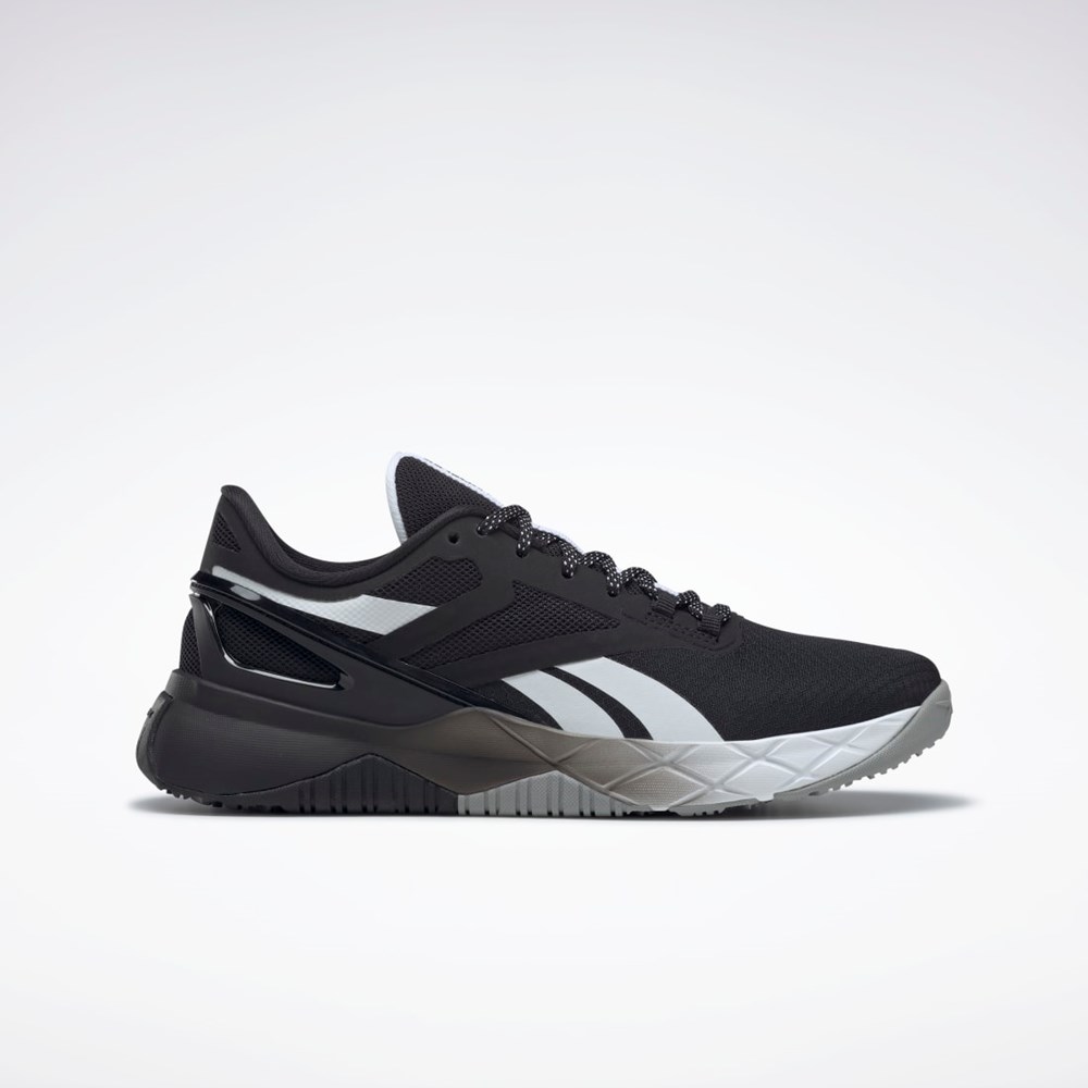 Reebok Nanoflex TR Treningowe Shoes Czarne Białe Szare | UZIG-38697