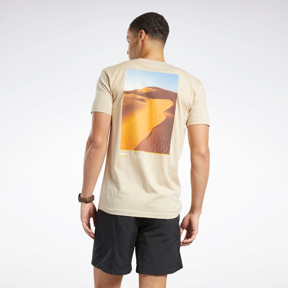 Reebok National Geographic Krótkie Sleeve T-Shirt Multi | QDKE-79258