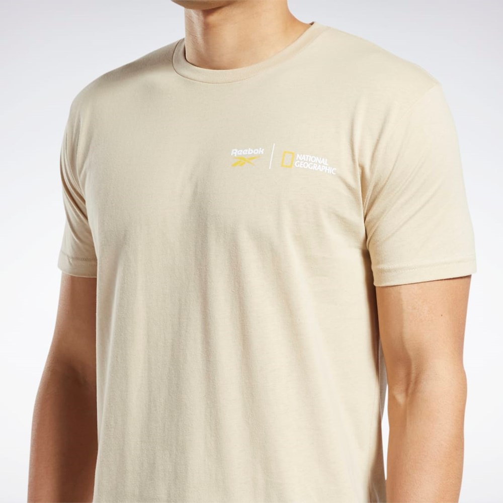 Reebok National Geographic Krótkie Sleeve T-Shirt Multi | QDKE-79258