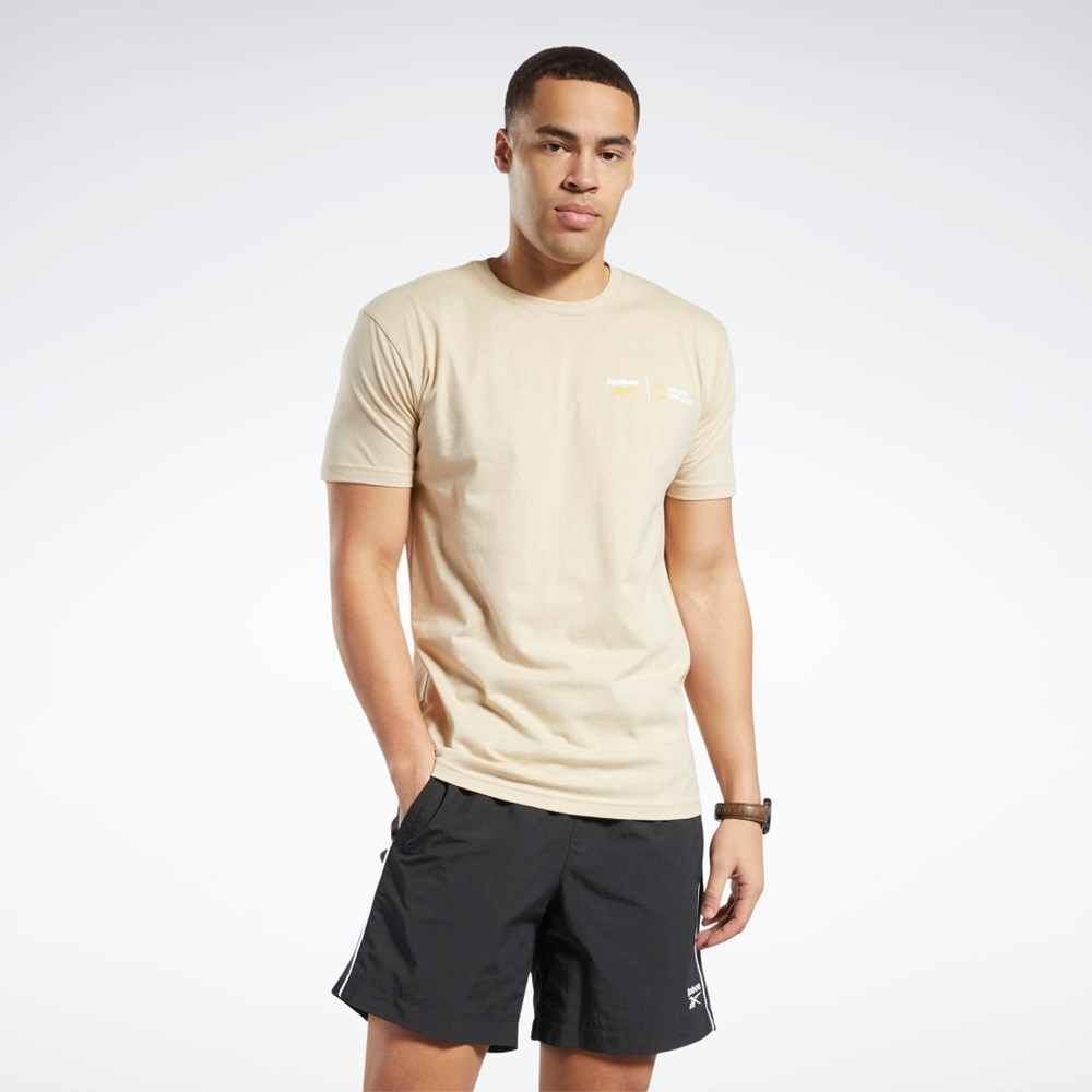 Reebok National Geographic Krótkie Sleeve T-Shirt Multi | QDKE-79258