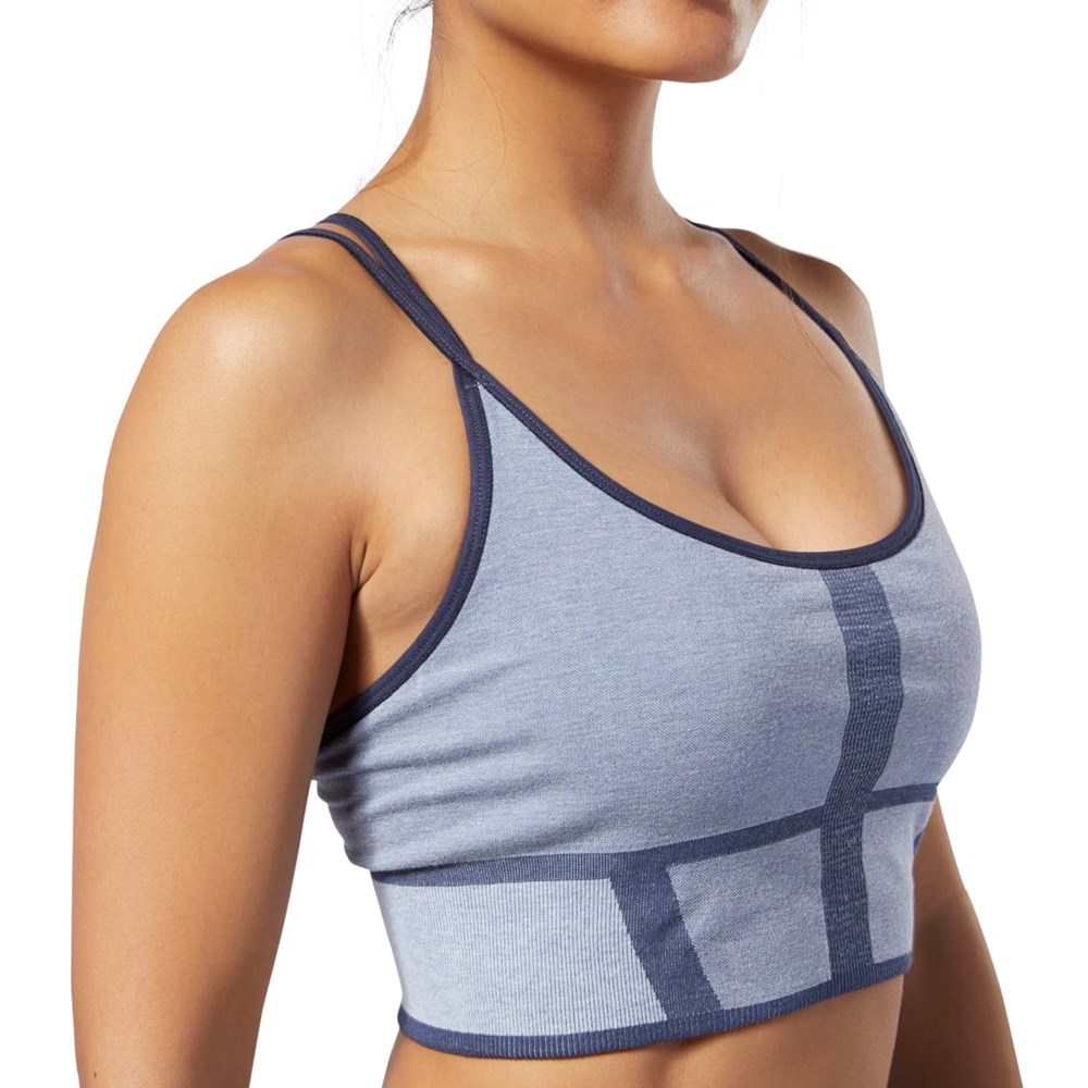 Reebok Nature X Low-Impact Seamless Bra Denim Dust | HOYE-51078