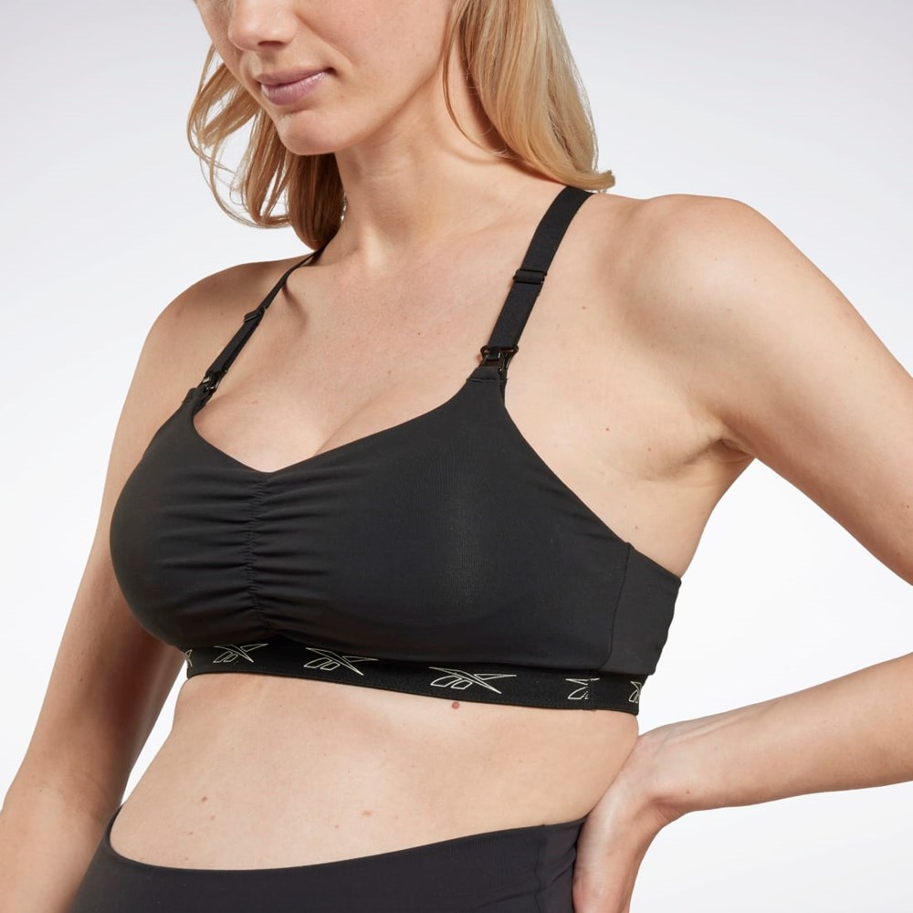 Reebok Nursing Sports Bra Czarne | APUB-72486