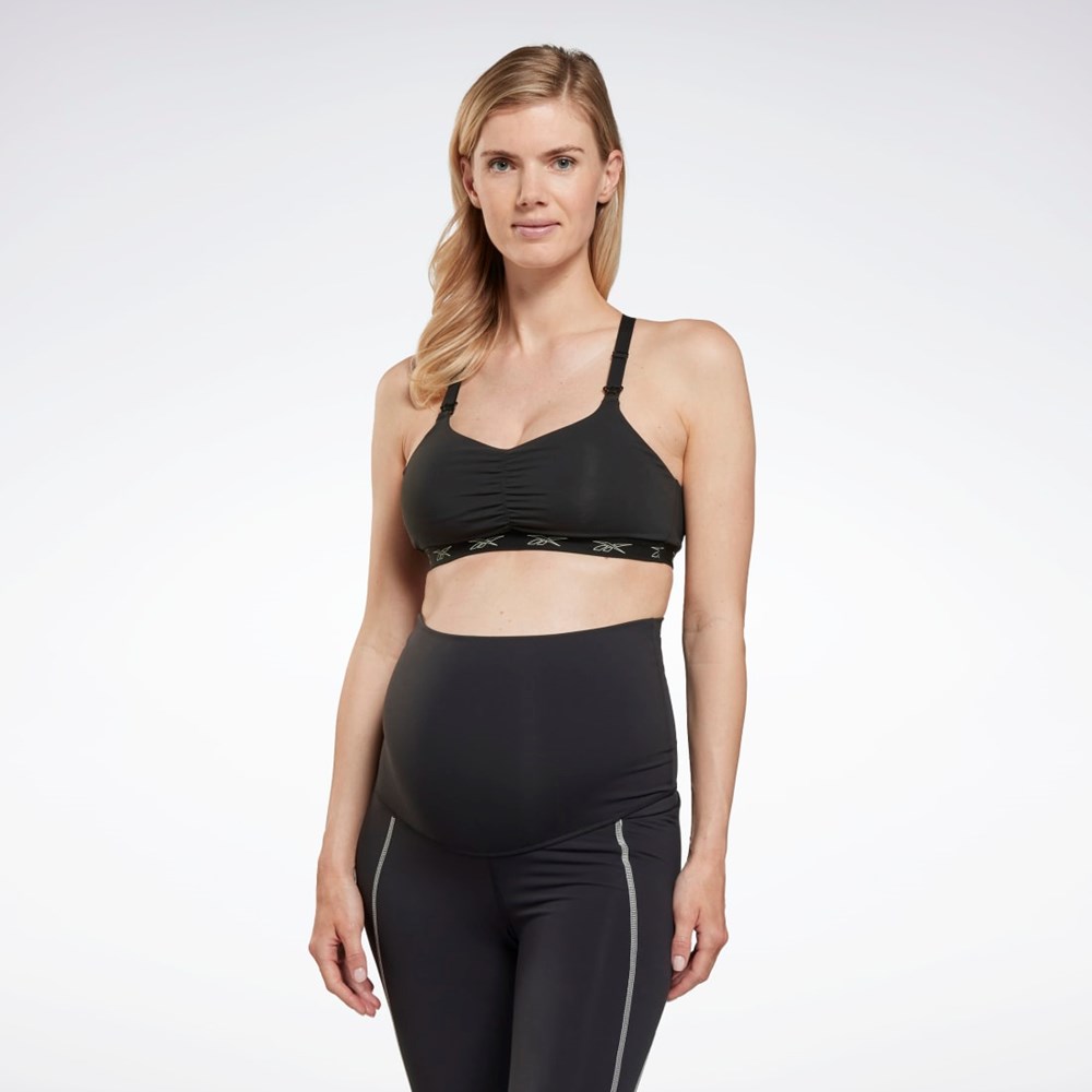 Reebok Nursing Sports Bra Czarne | APUB-72486