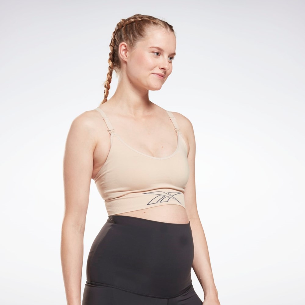 Reebok Nursing Sports Bra Soft Ecru | DTSK-72548