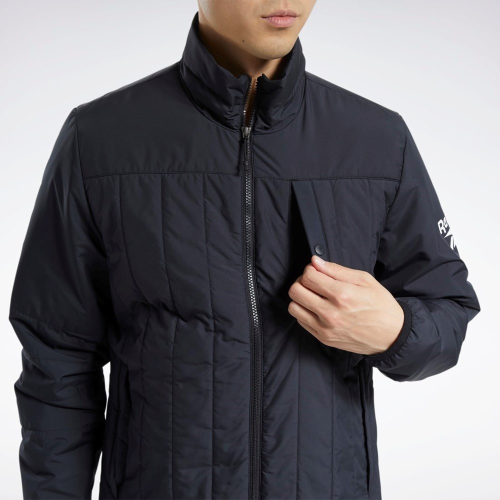 Reebok Outerwear Light Watowany Jacket Czarne | OCZE-18690