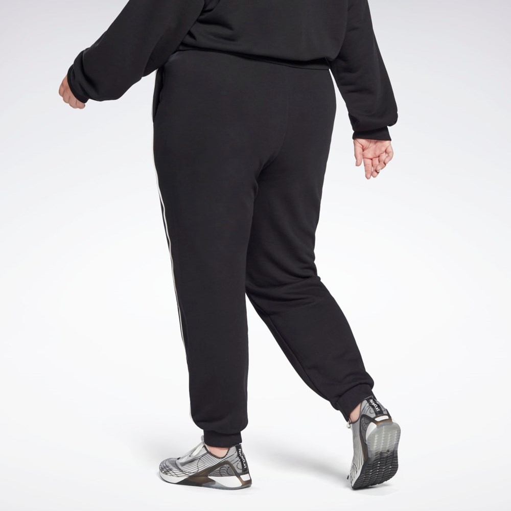 Reebok Piping Joggers (Plus Size) Czarne | GDCZ-15683