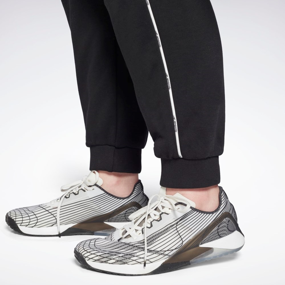 Reebok Piping Joggers (Plus Size) Czarne | GDCZ-15683