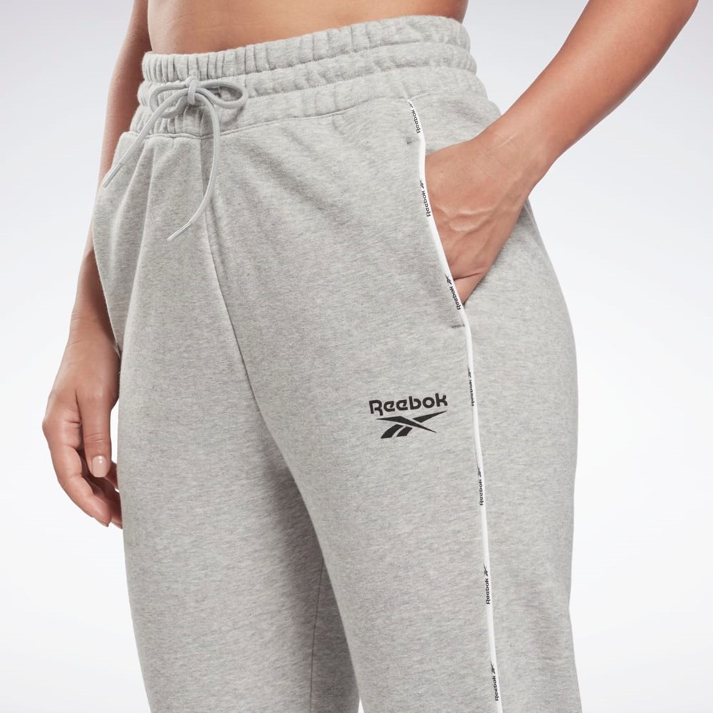 Reebok Piping Joggers Szare | ZXVB-38457