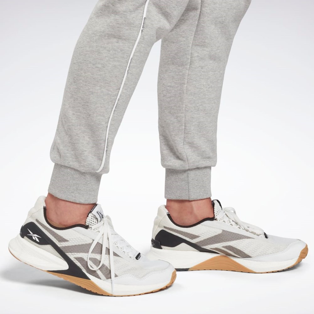 Reebok Piping Joggers Szare | ZXVB-38457