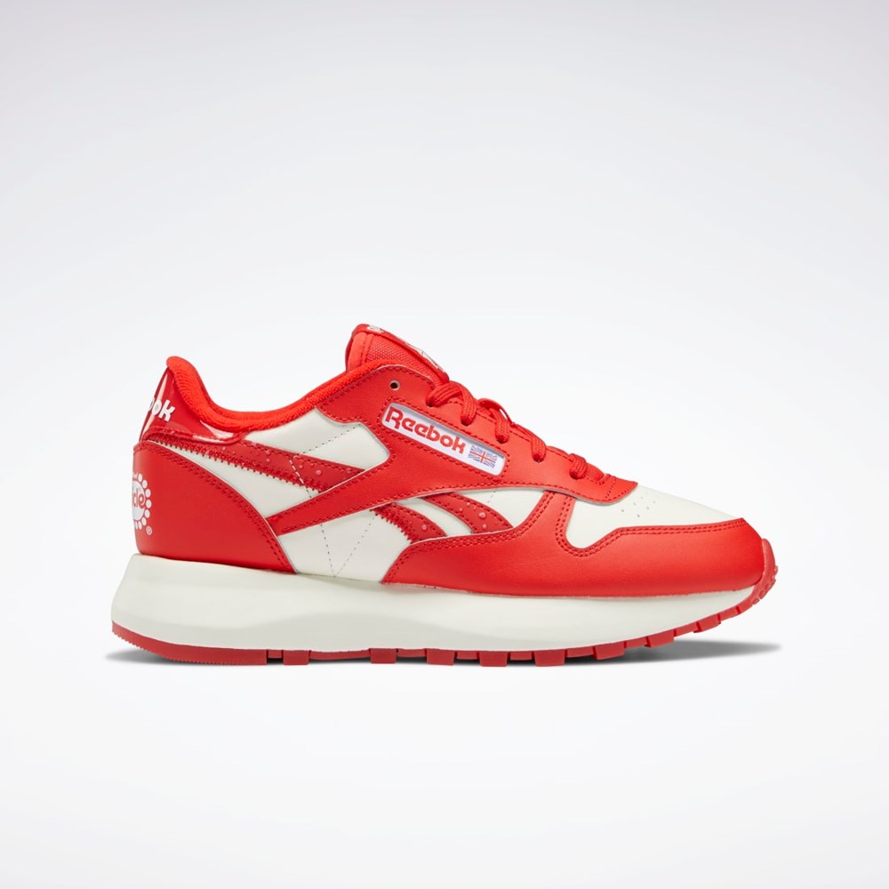 Reebok Popsicle Classic Leather SP Shoes Czerwone Czerwone | OCAW-82437