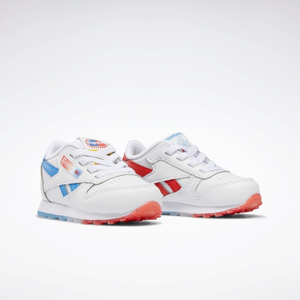 Reebok Popsicle Classic Leather Shoes - Toddler Białe Niebieskie Czerwone | GMWY-14593