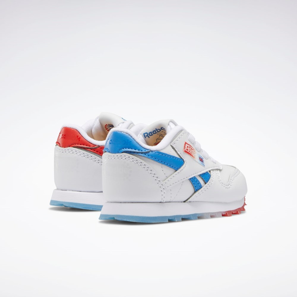 Reebok Popsicle Classic Leather Shoes - Toddler Białe Niebieskie Czerwone | GMWY-14593