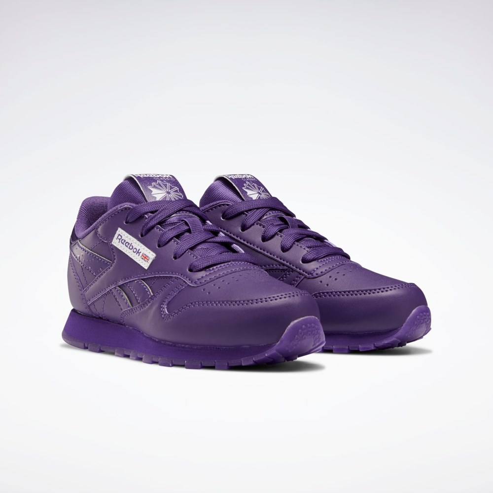 Reebok Popsicle Classic Leather Shoes - Preschool Fioletowe Fioletowe Fioletowe | MKEA-25680