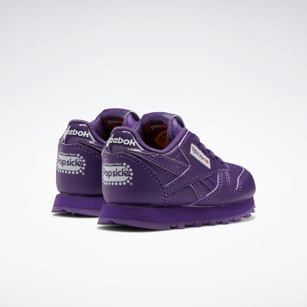 Reebok Popsicle Classic Leather Shoes - Toddler Fioletowe Fioletowe Fioletowe | WGSD-19267