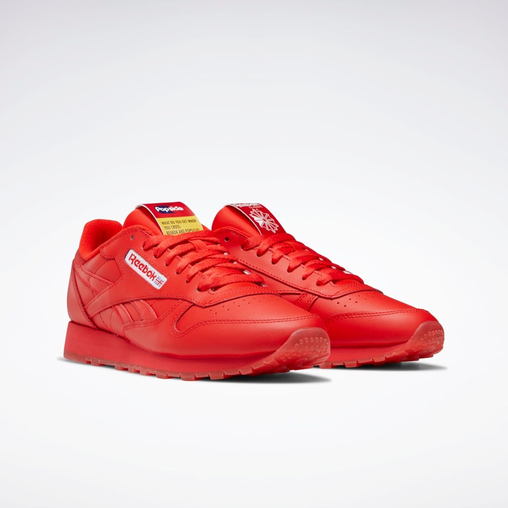 Reebok Popsicle Classic Leather Shoes Czerwone Czerwone Czerwone | JEXA-67951