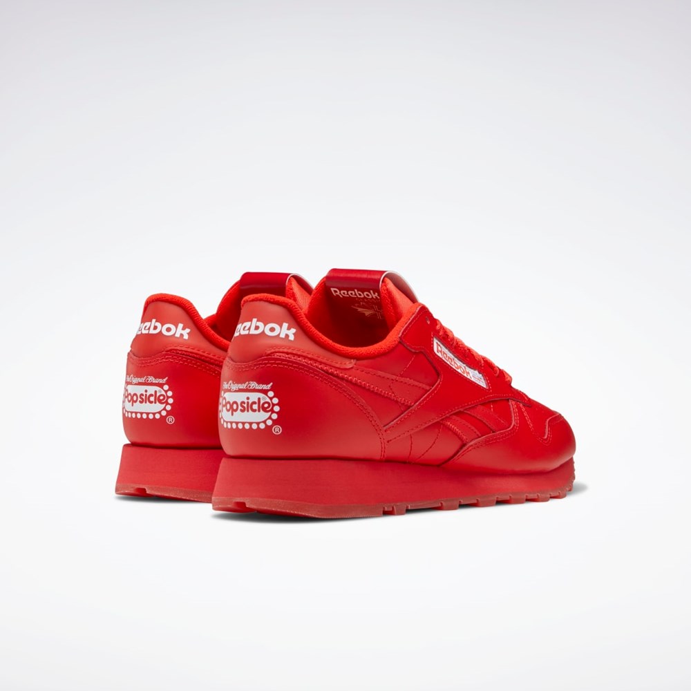 Reebok Popsicle Classic Leather Shoes Czerwone Czerwone Czerwone | JEXA-67951